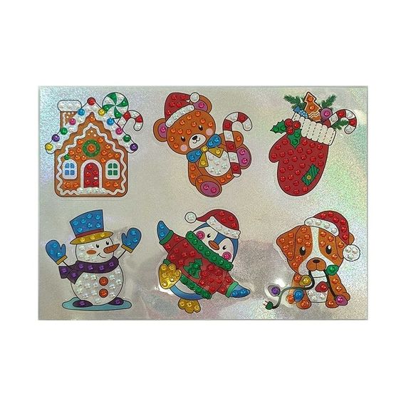 Набір для творчості зі стразами "Happy New Year" 187127, 12 наліпок | Зображення 2