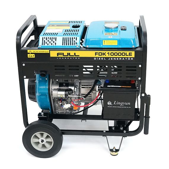 Дизельний генератор FULL FDK10000LE, 1-фазний 230V, 50Hz, 9.4kVA/7.5kW, бак 12,5 л, витрата 2 л/год, ручний/стартер (без АКБ), | Зображення 3