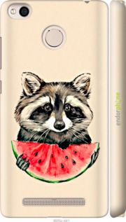 Чохол на Xiaomi Redmi 3x Єнотик з кавуном "4605m-441-2448"