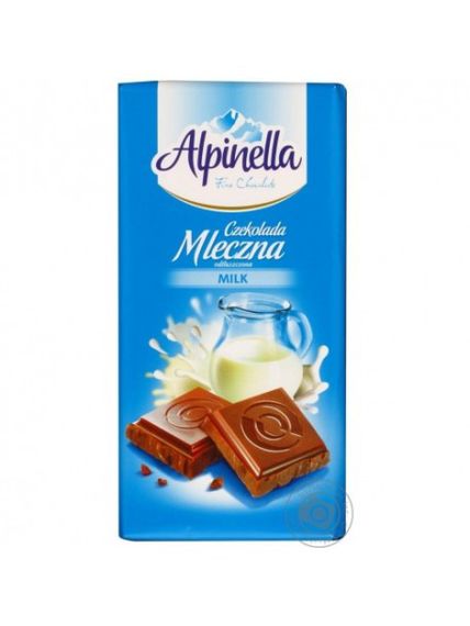 Польский молочный шоколад Alpinella Mleczna, 90 г