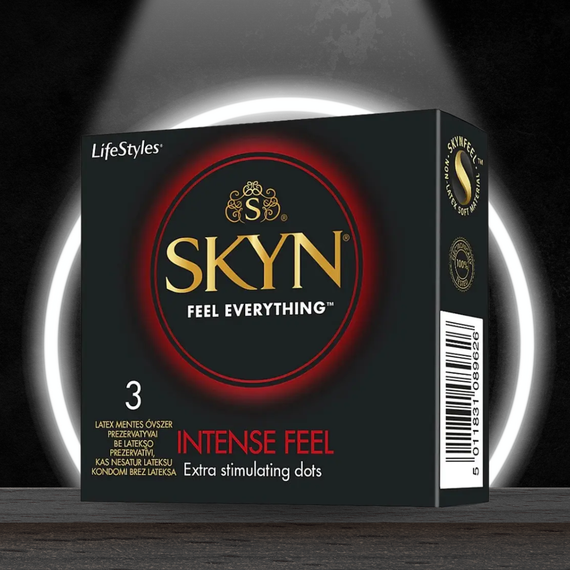 Презервативи SKYN Intense Feel 3 шт. – текстуровані, без латексу, для яскравіших відчуттів