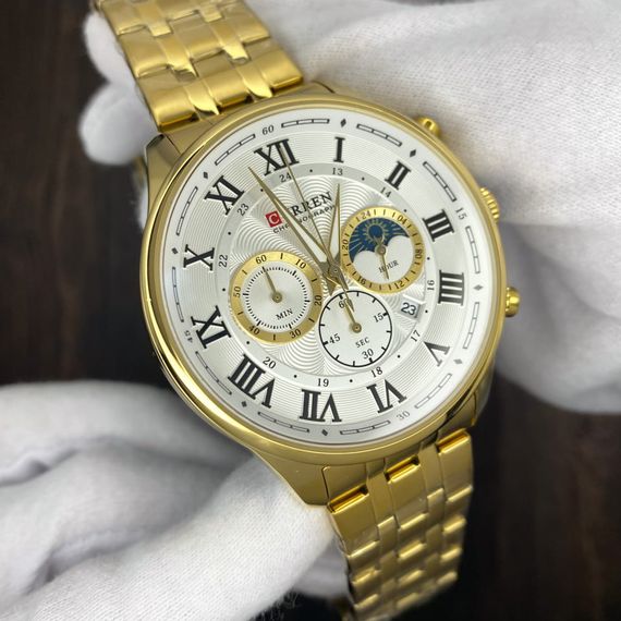 Чоловічий годинник Curren 8427 Gold-White | Зображення 4