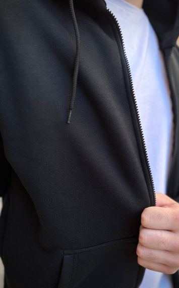 Зимова кофта на змійці з начосом Under Armour чорна RD272 | Зображення 2