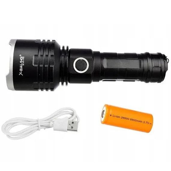 Фонарь полицейский X-Balog BL-531-P90 1х26650 8800mah USB/microUSB/ 3хААА R3 функция Power Bank | Зображення 3