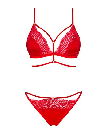 Сексуальний комплект Obsessive Diyosa set 2-pcs red XS/S | Зображення 4