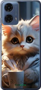 Чохол на Motorola Moto G24 Power Білий кіт "5646u-3665-2448"