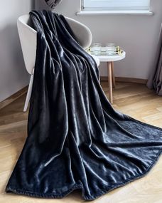 Плед Emily Manner велсофт 150х200 см 300 гм2 Graphite (94326093)