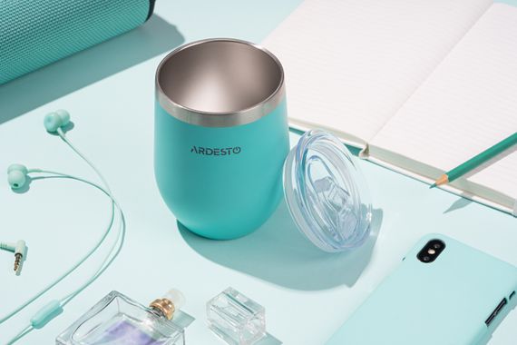 Термокухоль Ardesto Compact Mug 350 мл блакитний | Зображення 4