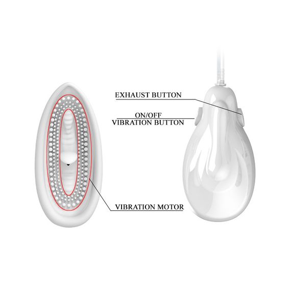 ВІБРОСТИМУЛЯТОР — ПОМПА ДЛЯ ВАГІНИ "PASSIONATE LOVER" L 104 мм Sex Aura | Зображення 2