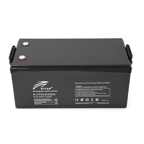 Аккумуляторная батарея Ritar LiFePO4 25.6V 200A h BMS100A@8S (522 х 240 х 219) | Зображення 1