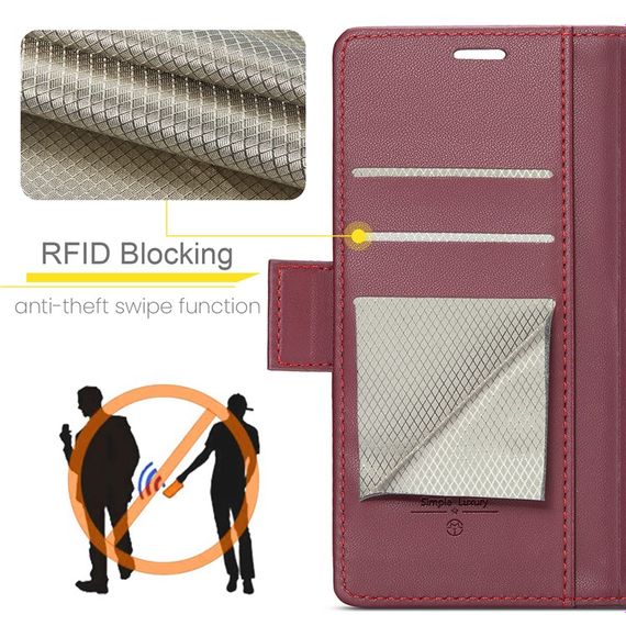 Шкіряний чохол-книжка Retro Case для Xiaomi Redmi 12 колір Червоний | Зображення 6