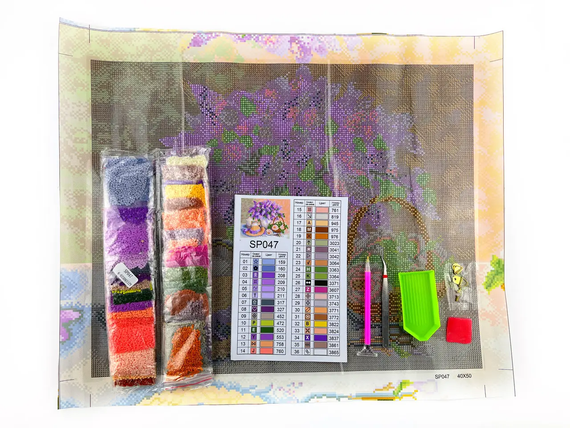 Алмазная мозаика Сирень 40х50 см ColorArt SP047 | Зображення 2
