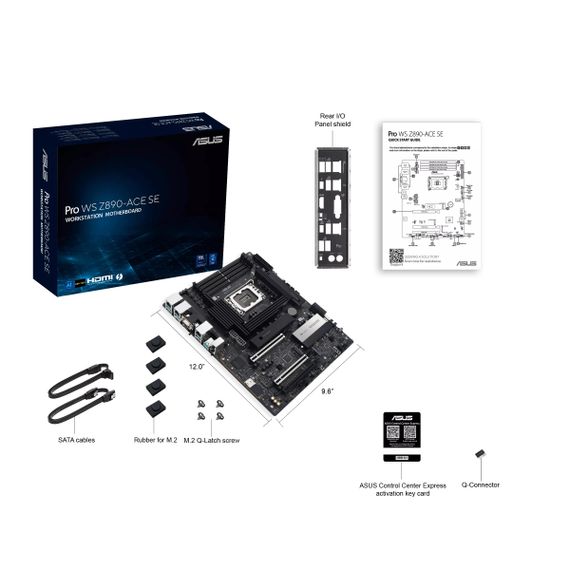 Материнcкая плата ASUS PRO WS Z890-ACE SE s1851 Z890 4xDDR5 M.2 HDMI USB Type-C D-Sub Wi-Fi BT ATX 90MB1JC0-M0EAY0 | Зображення 5