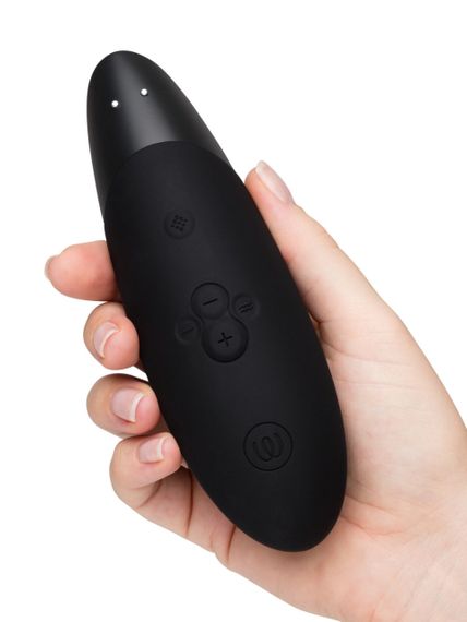 Клиторальный вакуумный стимулятор 2 в 1 Womanizer Enhance с вибрацией, черный Sex Aura | Зображення 6