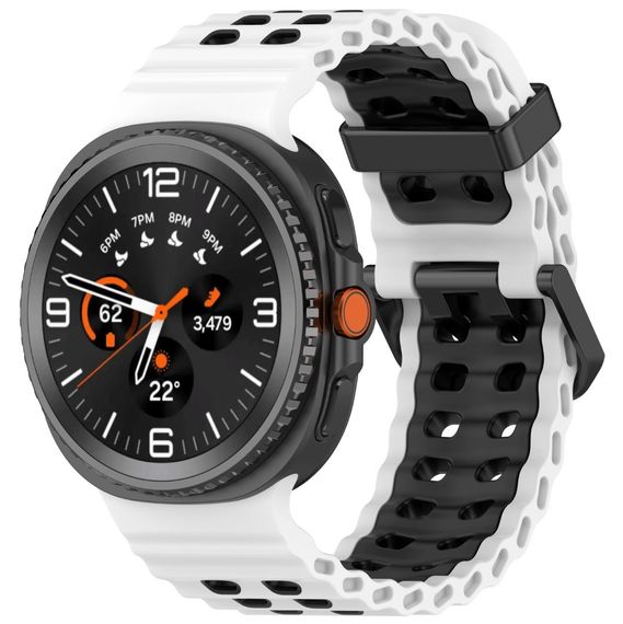 Ремінець силіконовий Primolux Ocean для годинника Samsung Galaxy Watch 8 - White | Зображення 2