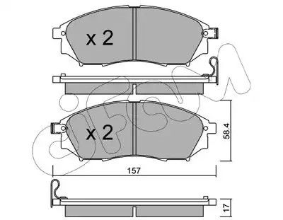 Колодки передні гальмівні QX50/Q70/Q60/Navara/Qashqai/Murano/Pathfinder/Koleos 01-, CIFAM (8228190) | Зображення 6