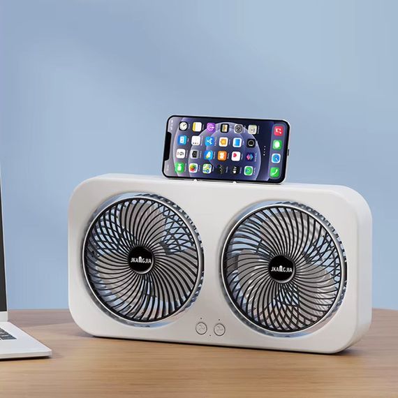 Настільний вентилятор F105 Dual-Fan Design 1800mAh Black | Зображення 1