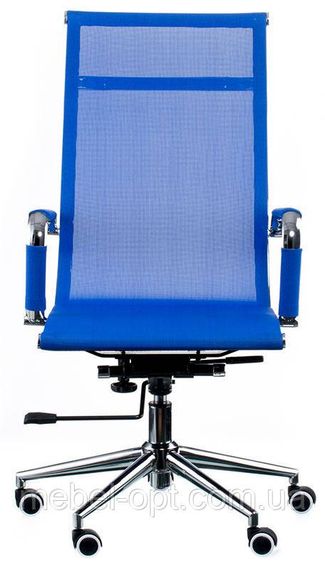 Крісло офісне Solano mesh blue репліка крісла Eames Style HB Ribbed Office Chair EA 119 | Зображення 1
