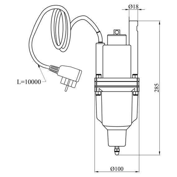Насос вібраційний Agua XVM60-1 нижній забір води (CV035065) | Зображення 1