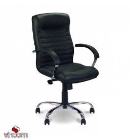 Кресло Новый Стиль ORION steel LB chrome (Кожа Люкс LE)