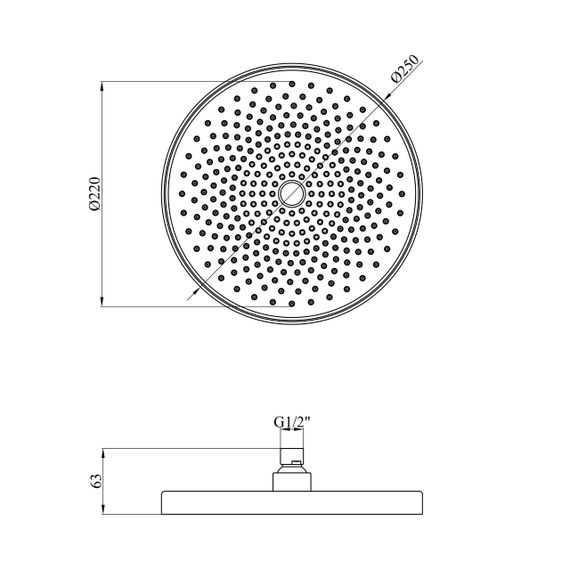 Лійка для верхнього душу Kroner Element 2801562915Z-3801 | Зображення 1