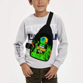 Сумка через плече дитяча Brawl Stars Леон 29х17 см сумка слінг для хлопчика (01928)
