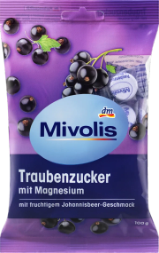Леденцы Mivolis с магнием и смородиновым вкусом для поддержания энергии, иммунитета и мышц, 100 гр., Германия