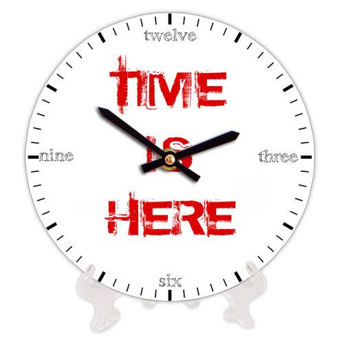 Годинник настінний круглий Time is here 18 см (CH18_P_15S150)