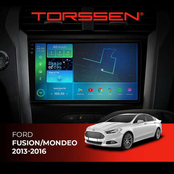 Штатна магнітола Torssen 2K Ford Fusion/Mondeo 2013-2016 F96128 4G Carplay DSP