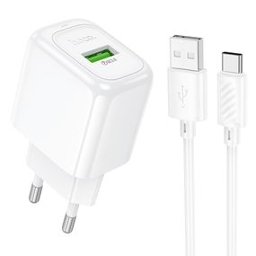 МЗП Hoco CS52A Surplus QC3.0 (1USB-A) + кабель USB to Type-C White