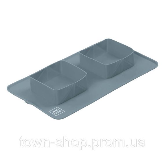 Миска складная WAUDOG Silicone, 385х230х50 мм серый | Зображення 1
