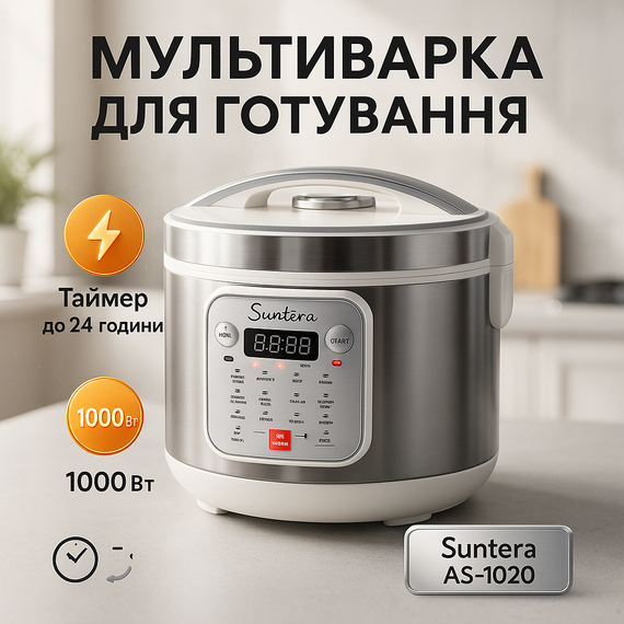Мультиварка топ Suntera, Мультиварка електрична кухонна з чашею Економічна RM-35