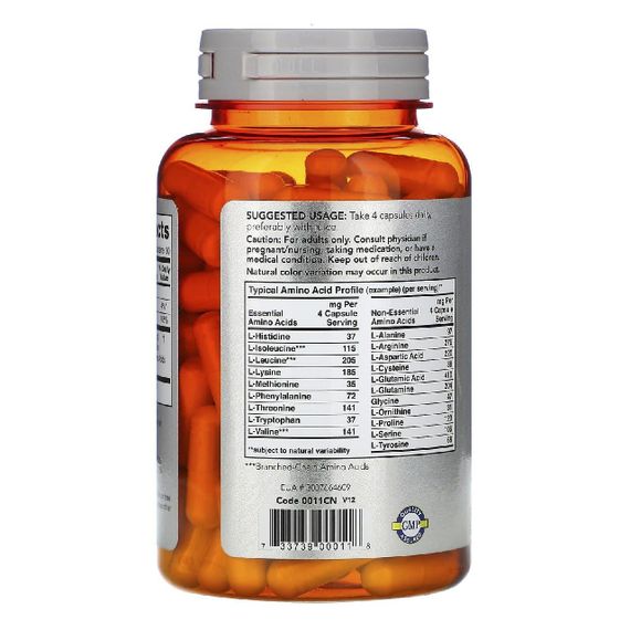 Аміно комплекс, Amino Complete, Amino Acids, Now Foods, Sports, 120 вегетаріанських капсул | Зображення 2