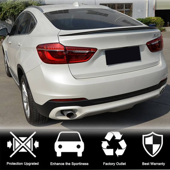 Спойлер кришки багажника Карбон V1 для BMW X6 F-16 2014-2019 рр | Зображення 1