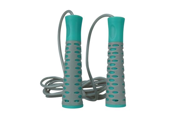 Скакалка PowerPlay 4206 Jump Rope PRO+ Сіро-м'ятна (2,75m.)