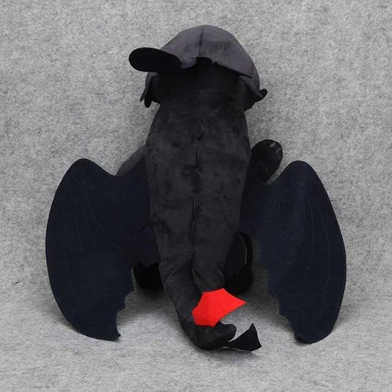 Мягкая игрушка на машину Дракон Беззубик, с присосками, 20см, Черная / Плюшевая игрушка дракон | Зображення 6