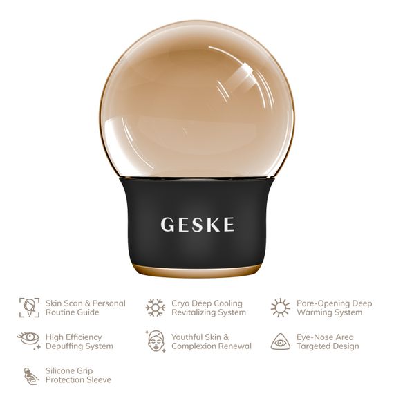 Массажер для лица и тела GESKE Cool&Warm Face and Body Massager 7в1 starlight, Серый | Зображення 1