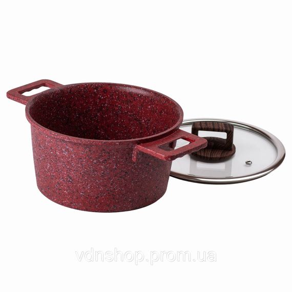 Алюминиевая кастрюля объемом 3 литра с крышкой Ø 20 (см), с антипригарным покрытием MGC HP-4-445R | Зображення 2