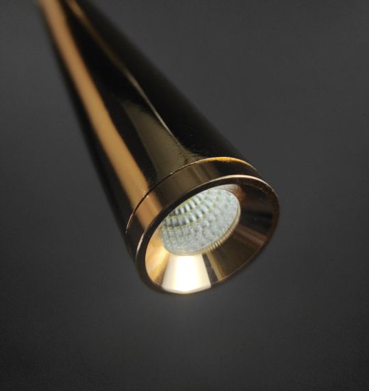 Люстра світлодіодна підвісна LED світильник для квартири на стелю лед 27683 Золото 64-160х6х6 см. | Зображення 4