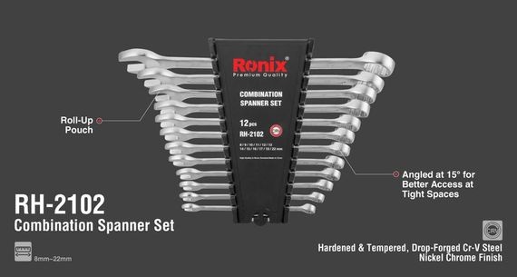 Набір гайкових ключів Ronix RH-2102 | Зображення 4