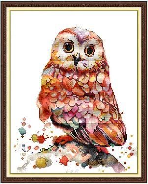 Набір для вишивання за нанесеною на канву схемою "Fox with Lamp". AIDA 14CT printed 34*38 см