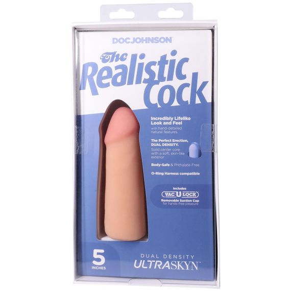 Фалоімітатор Doc Johnson The Realistic Cock ULTRASKYN - 5 Inch Vanilla Sex Aura | Зображення 8
