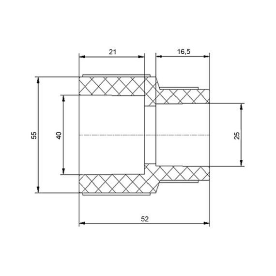 Муфта PPR Blue Ocean 40х25 редукційна SD00006351 | Зображення 1
