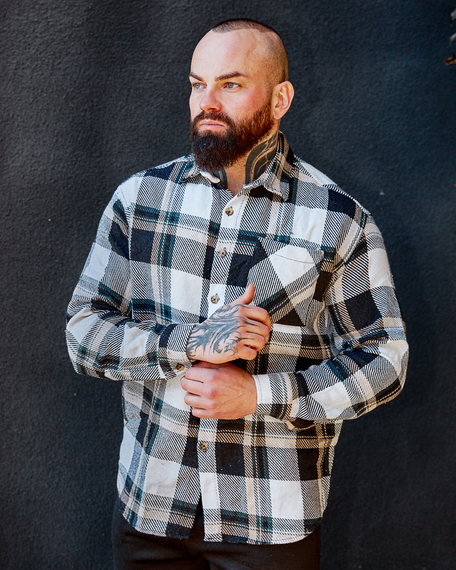 Тепла сорочка Ріо біло-чорний S | Зображення 2