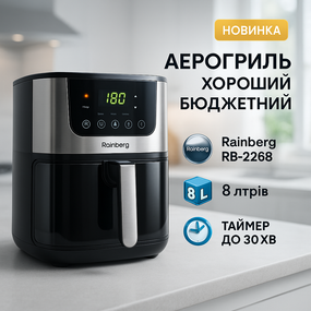 Аерофритюрниця для смаження без додавання олії Rainberg, Електричні фритюрниці для дому VF-54