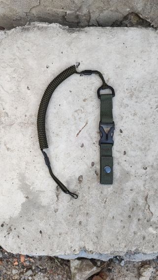 Тренчик-карабін шнур страхувальний кручений шнур спіральний паракорд оптом в наявності 4 кольорів MS | Зображення 7