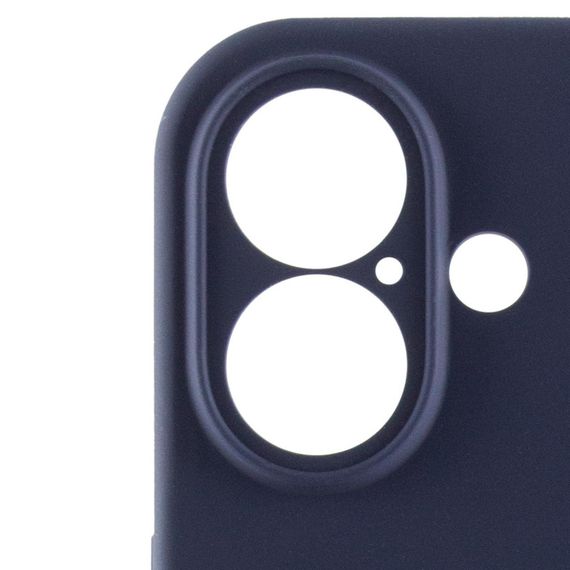 Чехол Silicone Case Full Camera Protective (AA) для Apple iPhone 16 (6.1") Темно-синий / Midnight blue | Зображення 3