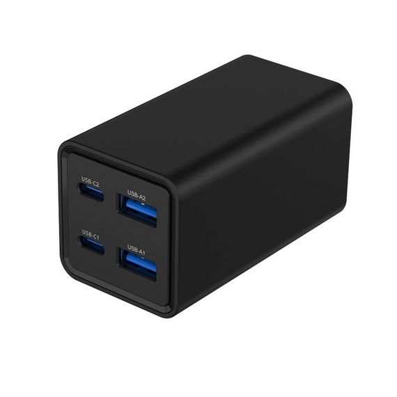 Мережевий зарядний пристрій Gembird TA-UC-2A2C-PD65-01-BK 65W | Зображення 1