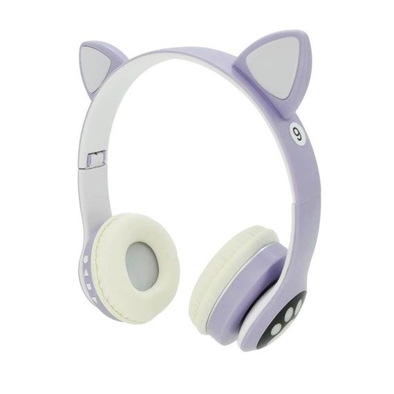 Дитячі аудіо навушники Cat VZV 23M, Дитячі навушники з вушками, Бездротові навушники зі вушками, LE-726 що світяться | Зображення 3