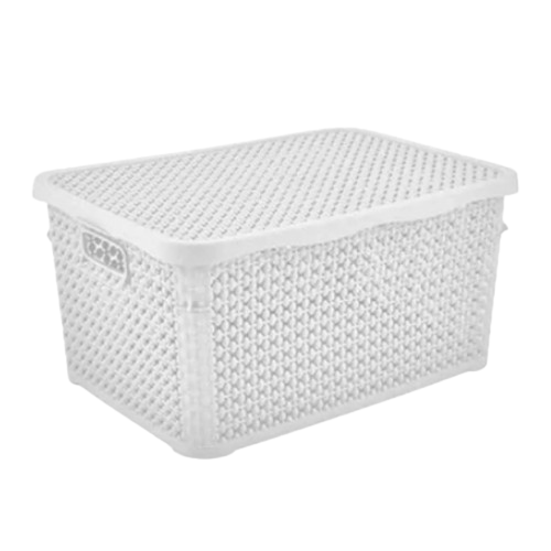 Кошик 1,25л mini з кришкою білий Pearl ELIF